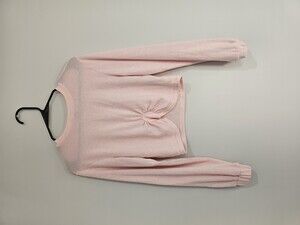 Forever 21 Pink Knotted Front Cropped Sweater – Size S